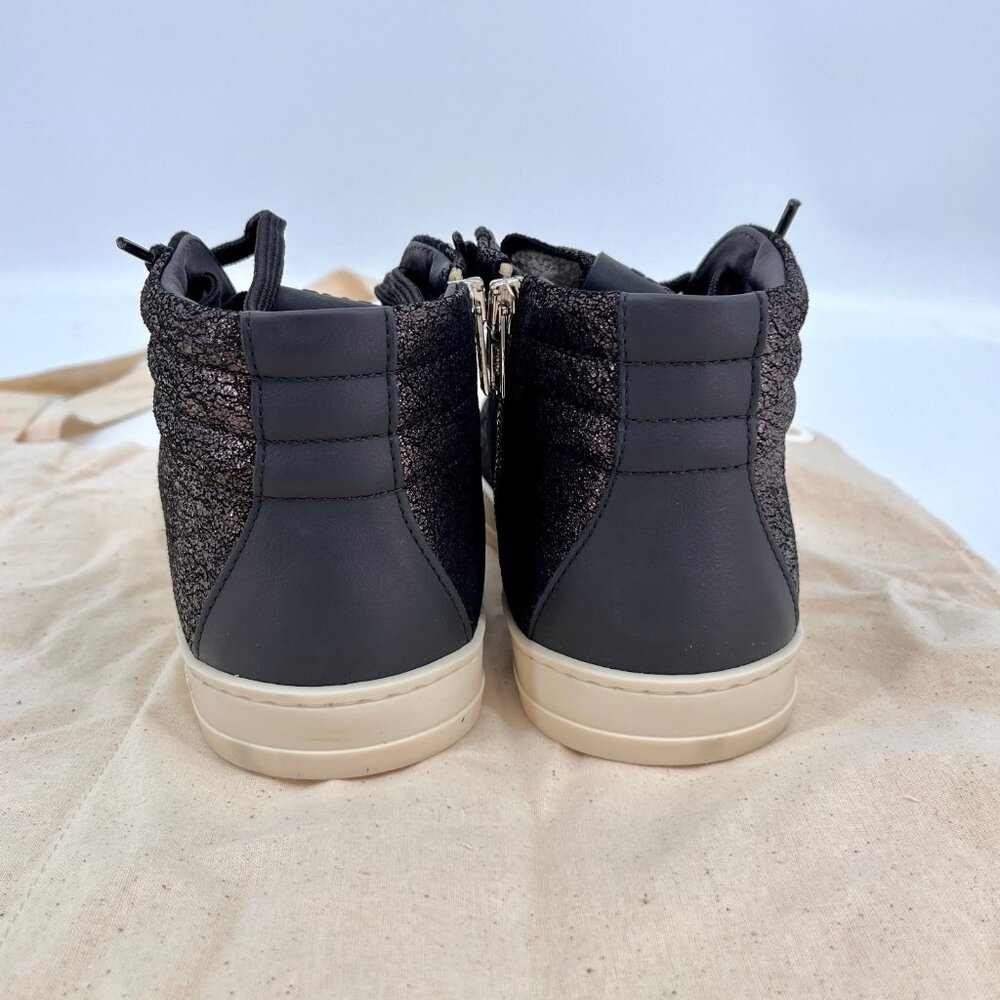 P448 Skate High‑Top Sneaker Size 38 Cracked Leather/Black Rubber Sole - Picture 9 of 16